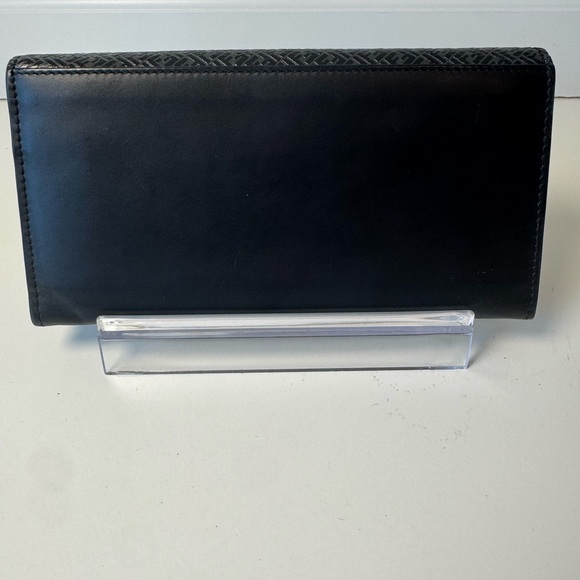 Fendi Black Embossed Leather Long Continental Wallet COA - Picture 2 of 15